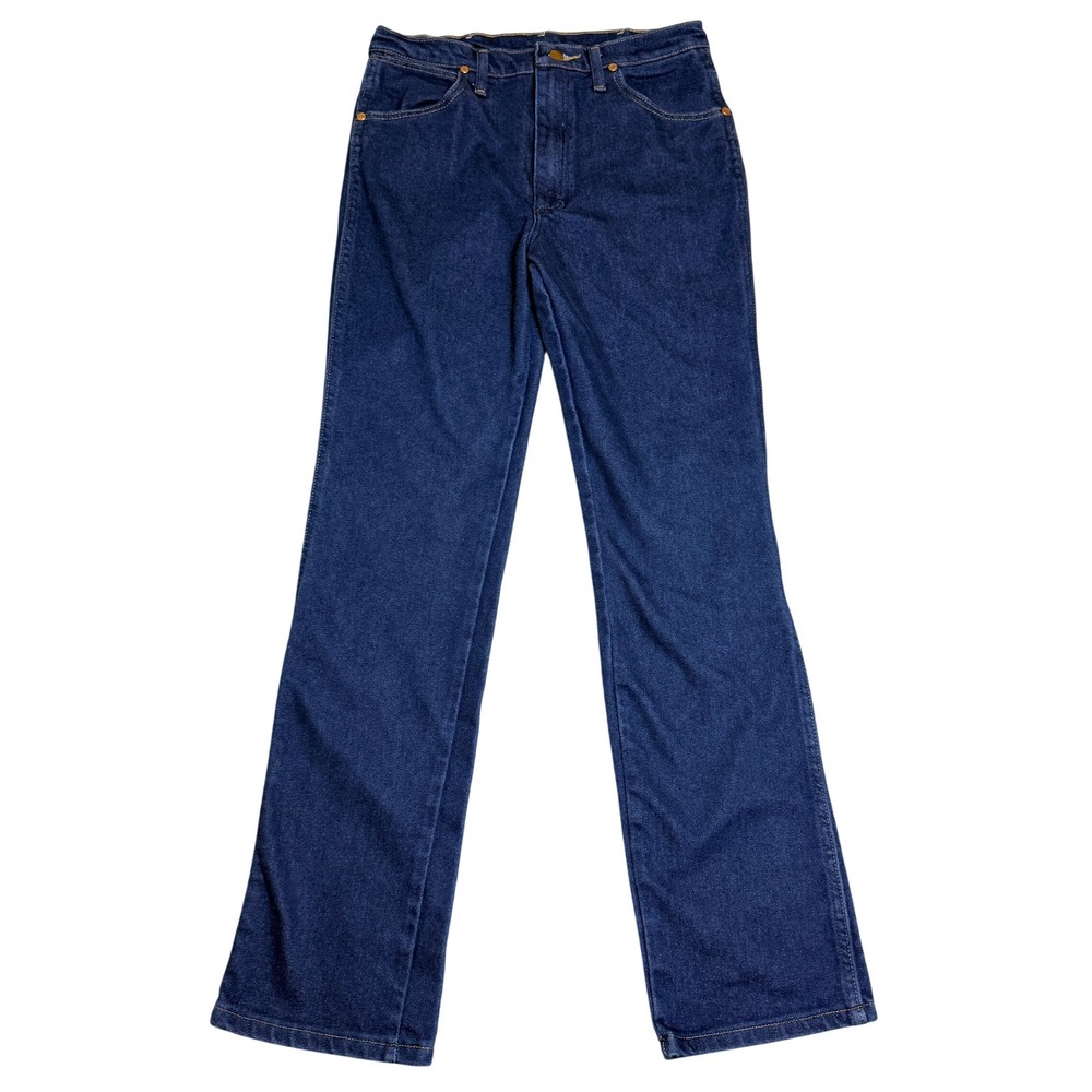 Wrangler 936NAV Cowboy Cut Jeans Mens 31x34 (Fit 31x32) Blue Slim Fit Western EC